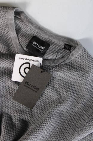 Herrenpullover Only & Sons, Größe L, Farbe Grau, Preis € 10,99