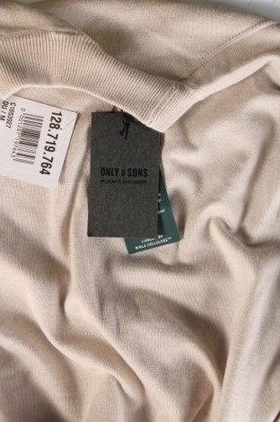 Herrenpullover Only & Sons, Größe XL, Farbe Beige, Preis € 10,99