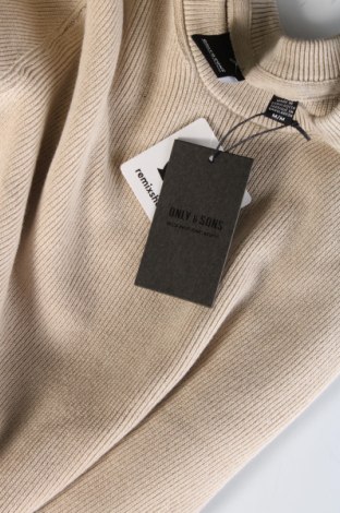 Herrenpullover Only & Sons, Größe M, Farbe Beige, Preis € 11,49