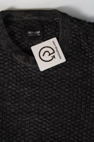 Herrenpullover Only & Sons, Größe M, Farbe Grau, Preis € 8,49