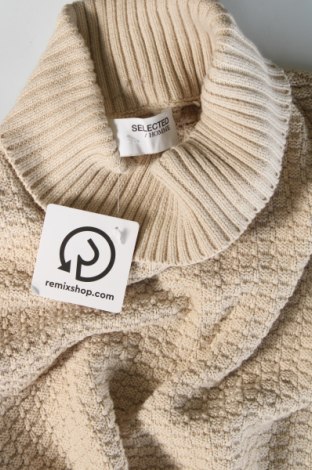 Herrenpullover Selected Homme, Größe L, Farbe Beige, Preis € 20,49