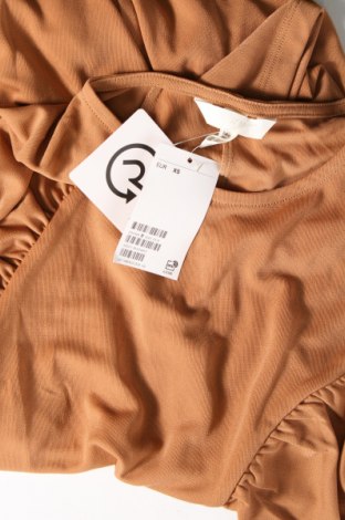 Рокля H&M, Размер XS, Цвят Кафяв, Цена 45,90 лв.