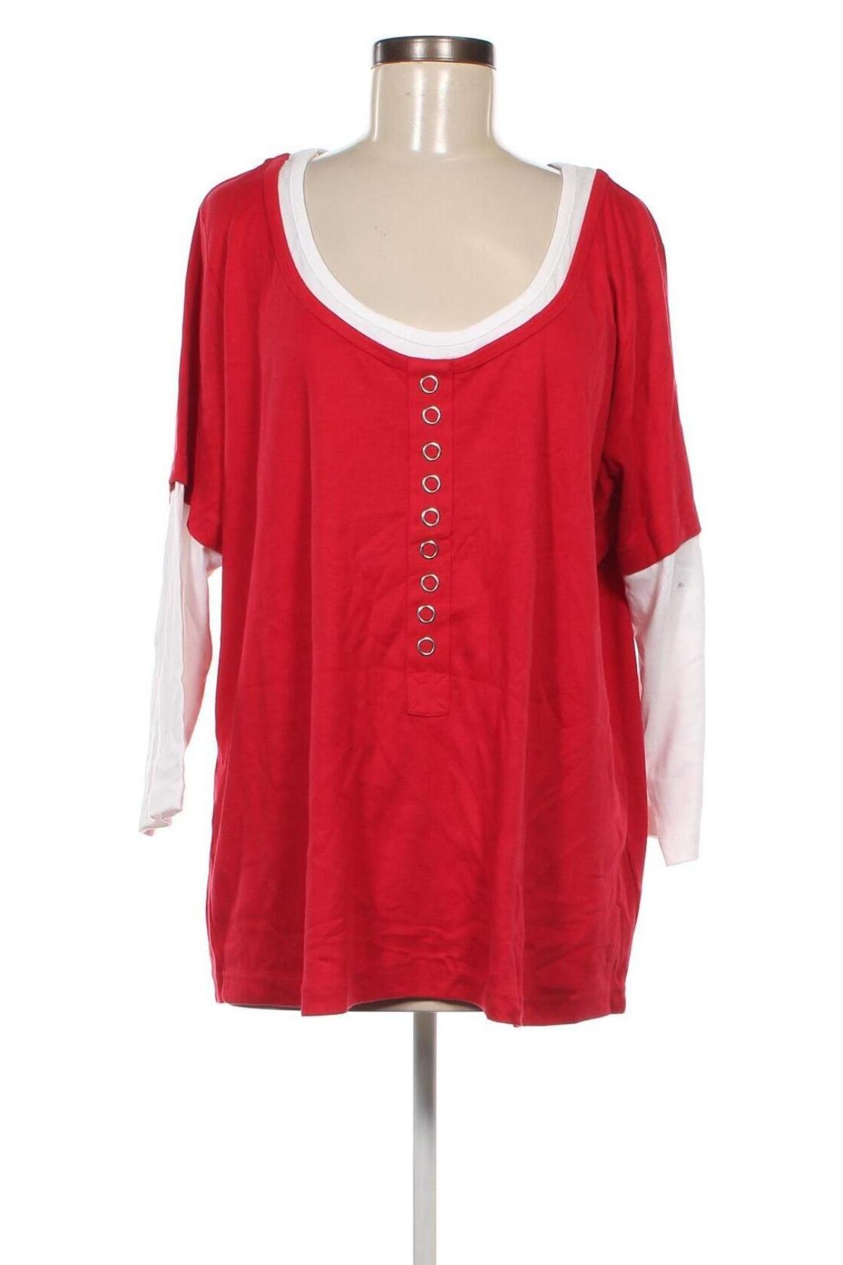 Damen Shirt Mia Linea, Größe 3XL, Farbe Rot, Preis € 12,49