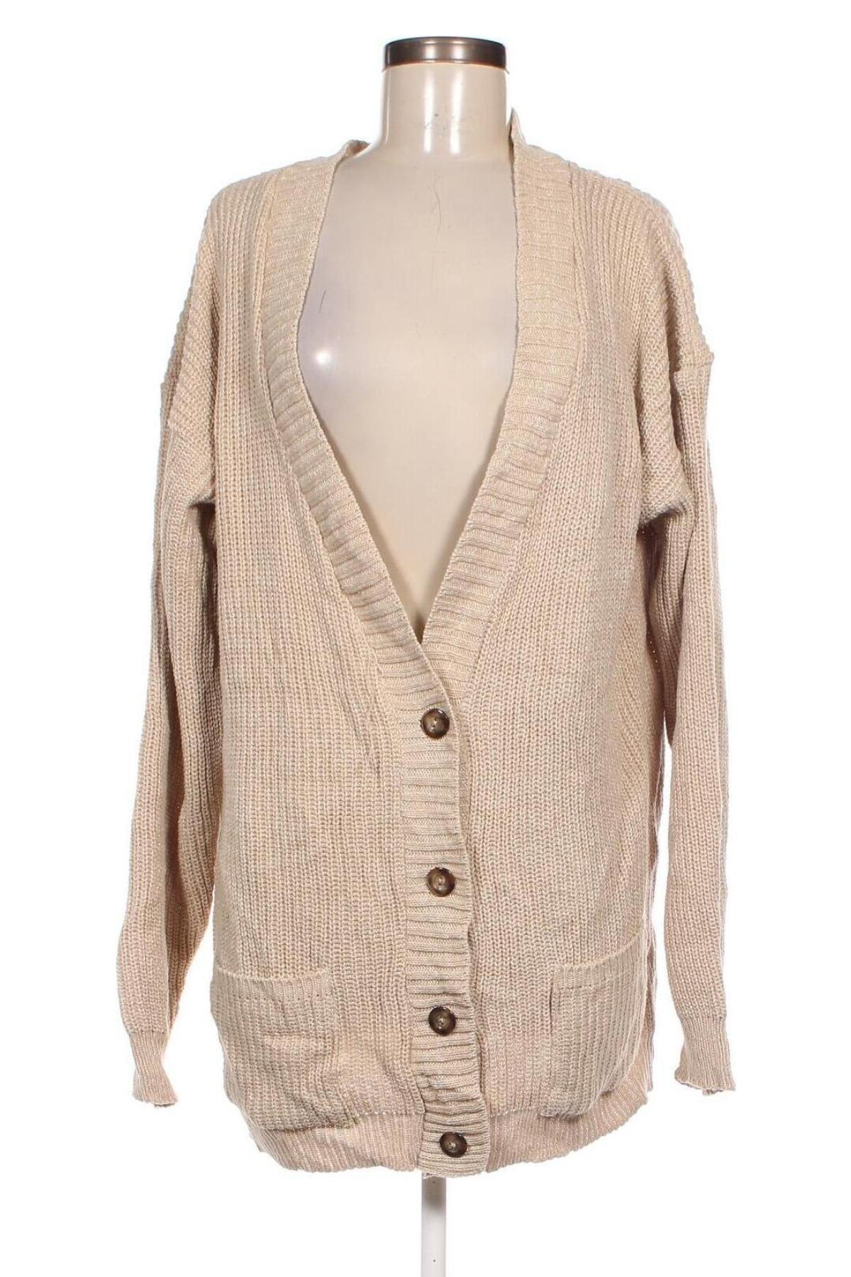 Damen Strickjacke Boohoo, Größe XXL, Farbe Beige, Preis 10,49 €