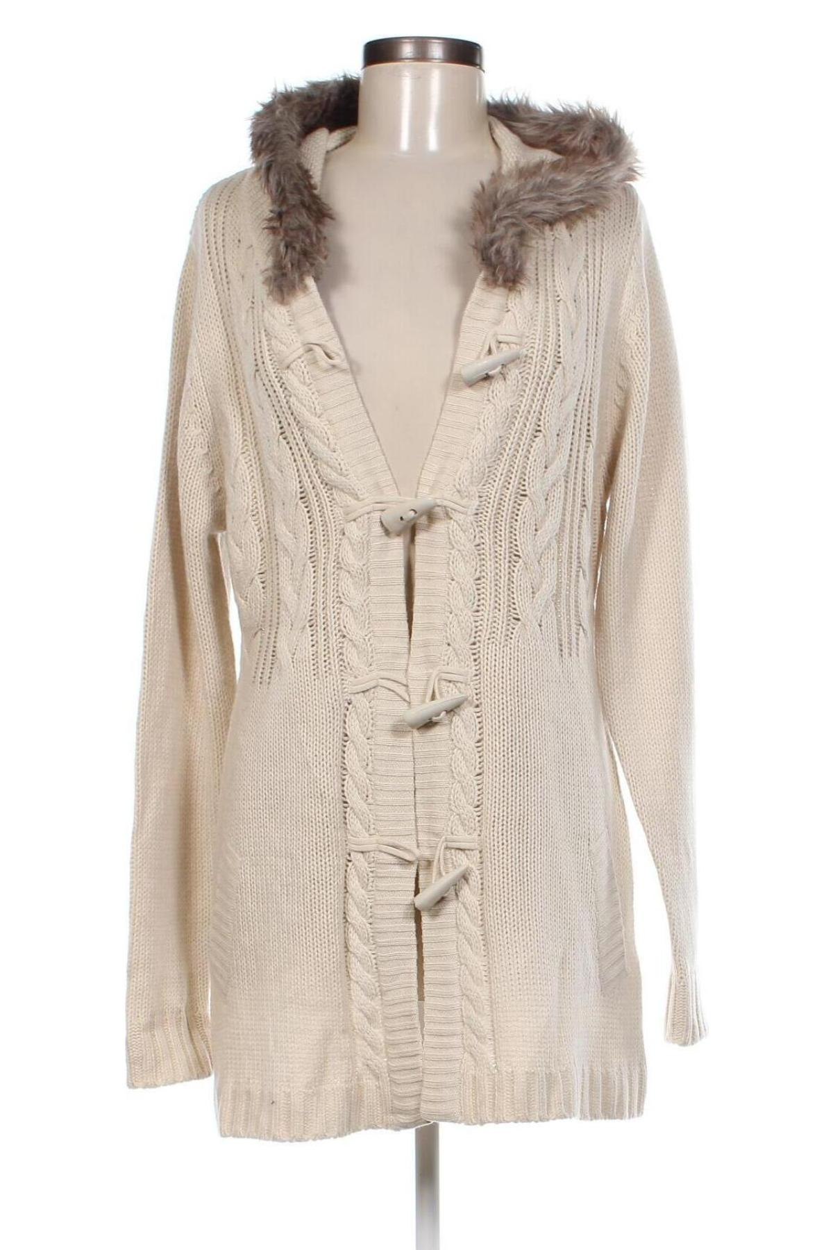 Cardigan de damă Janina, Mărime M, Culoare Ecru, Preț 43,99 Lei