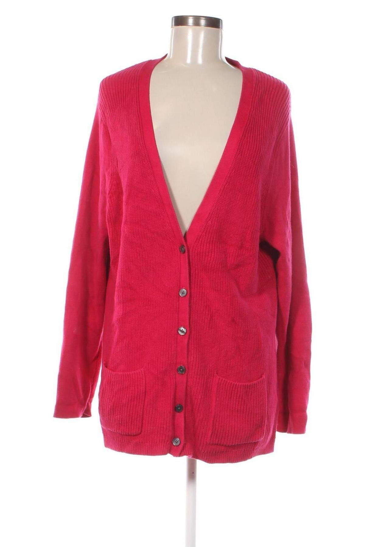 Damen Strickjacke Lands' End, Größe XXL, Farbe Rosa, Preis 10,49 €