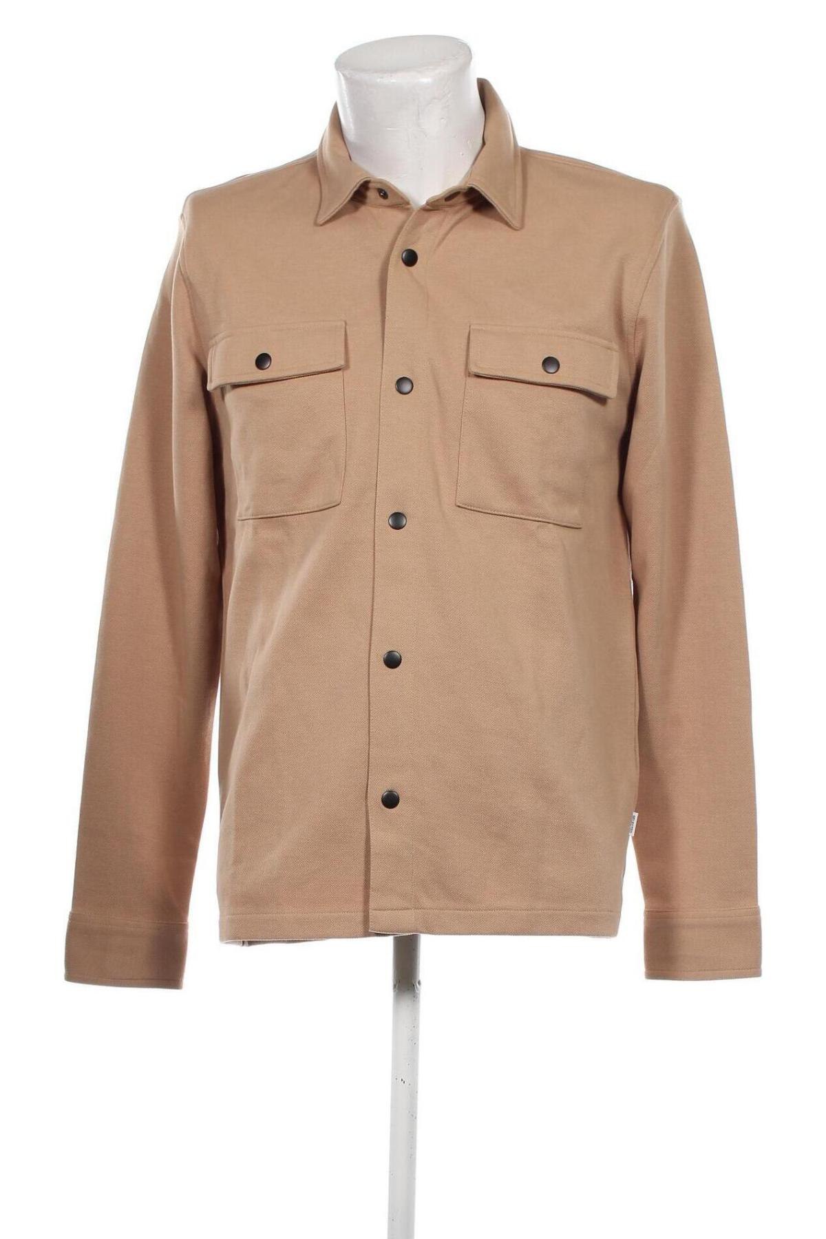 Herrenhemd Selected Homme, Größe L, Farbe Beige, Preis € 22,99