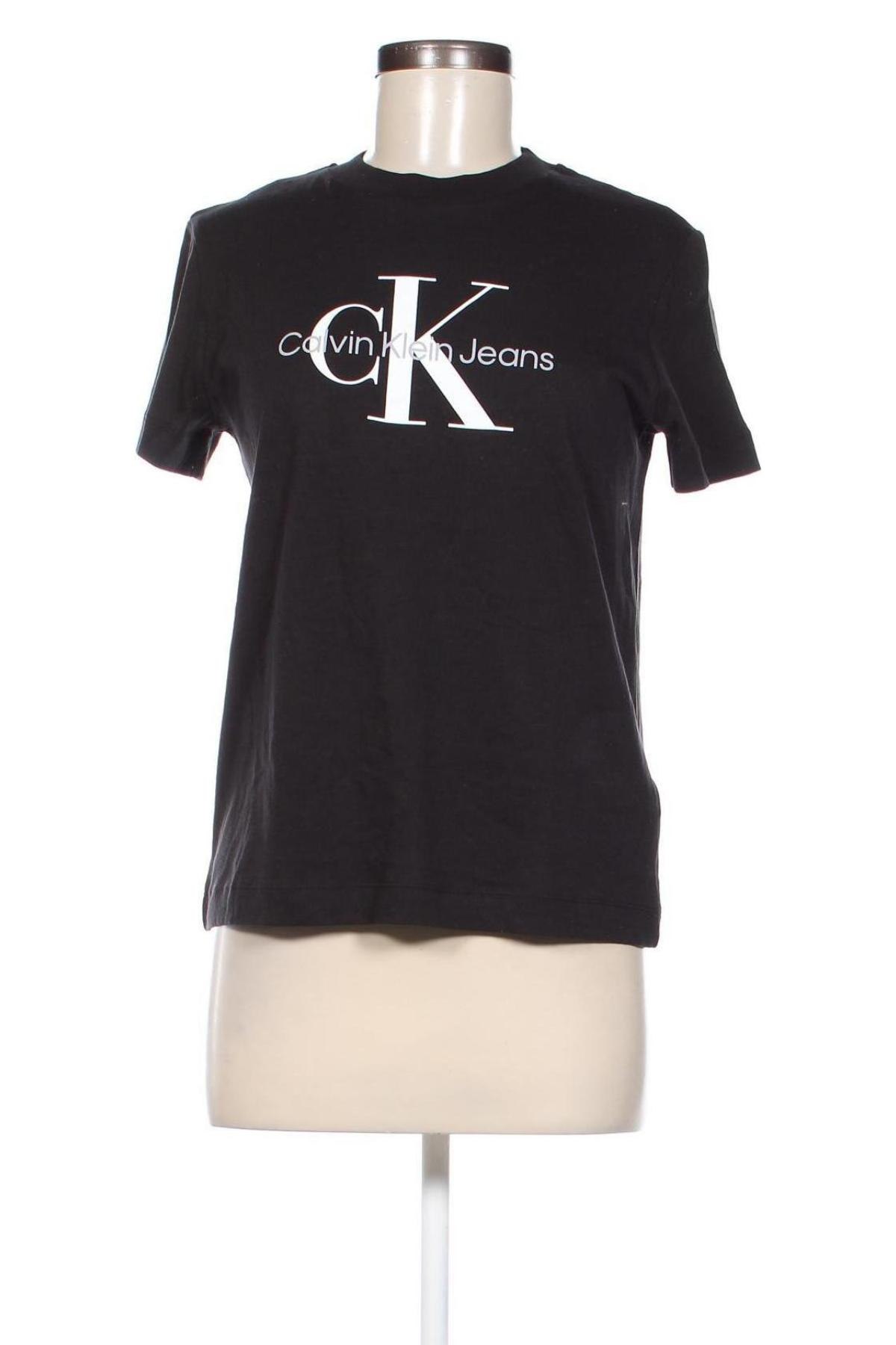 Γυναικείο t-shirt Calvin Klein Jeans, Μέγεθος S, Χρώμα Μαύρο, Τιμή 20,49 €