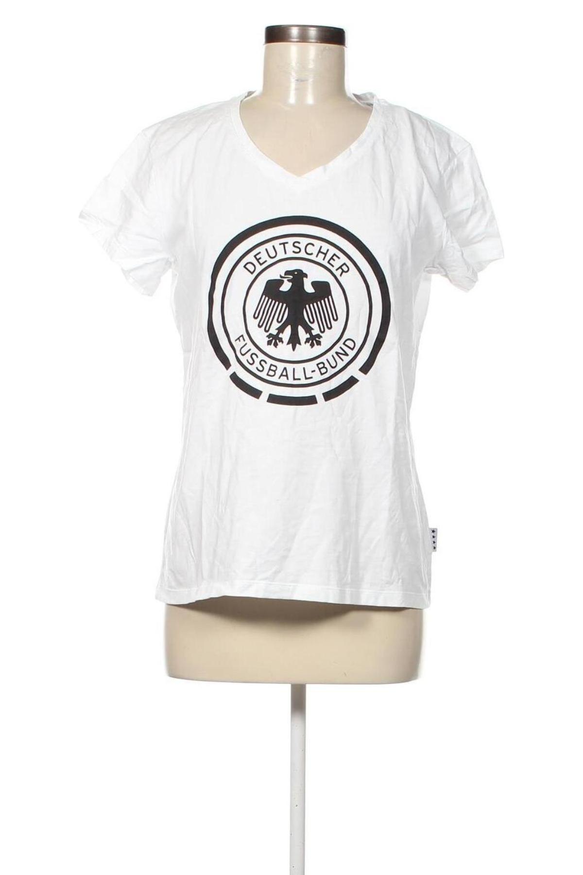 Γυναικείο t-shirt Deutscher Fussball-Bund, Μέγεθος L, Χρώμα Λευκό, Τιμή 4,99 €