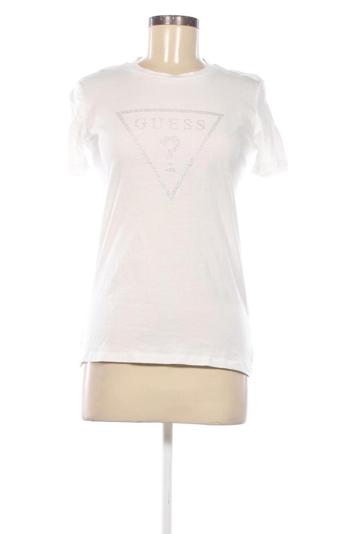 Γυναικείο t-shirt Guess, Μέγεθος M, Χρώμα Λευκό, Τιμή 29,99 €