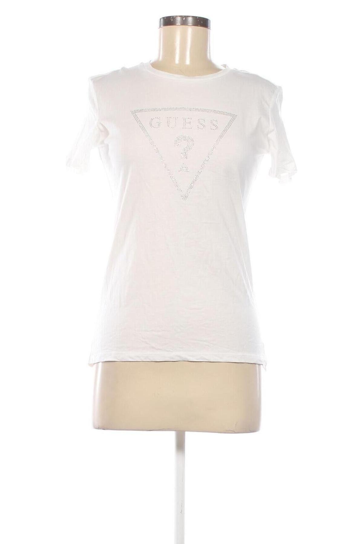 Γυναικείο t-shirt Guess, Μέγεθος M, Χρώμα Λευκό, Τιμή 26,49 €