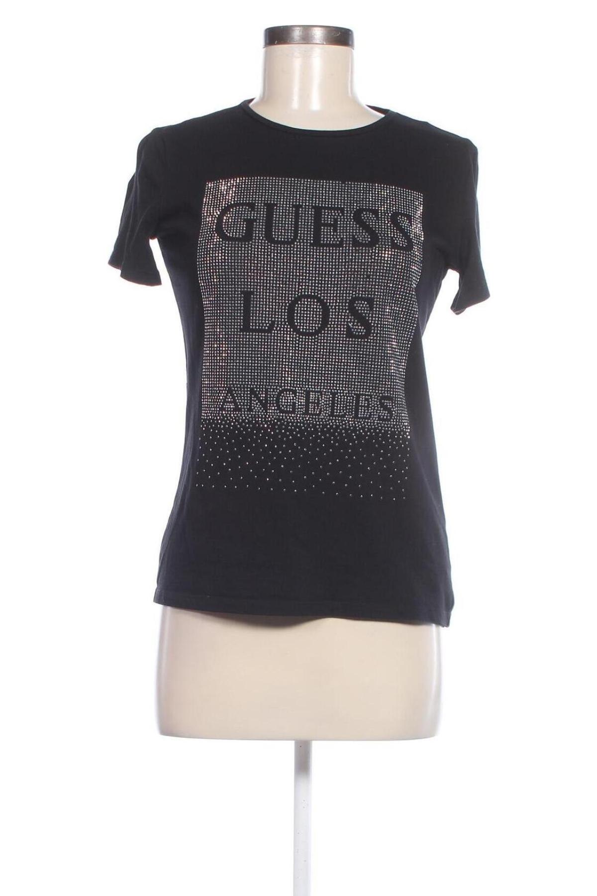 Γυναικείο t-shirt Guess, Μέγεθος M, Χρώμα Μαύρο, Τιμή 27,99 €