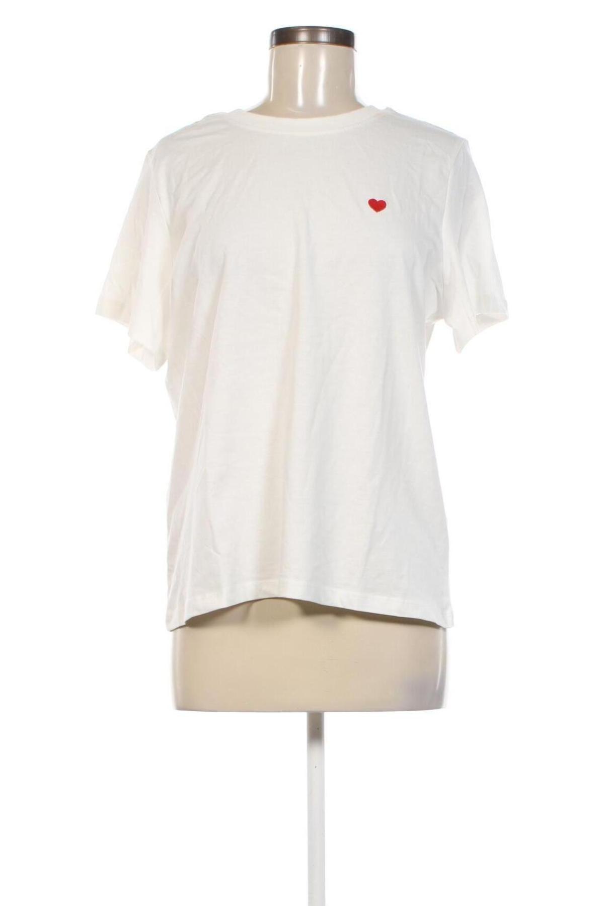 Γυναικείο t-shirt Jdy, Μέγεθος L, Χρώμα Λευκό, Τιμή 10,99 €