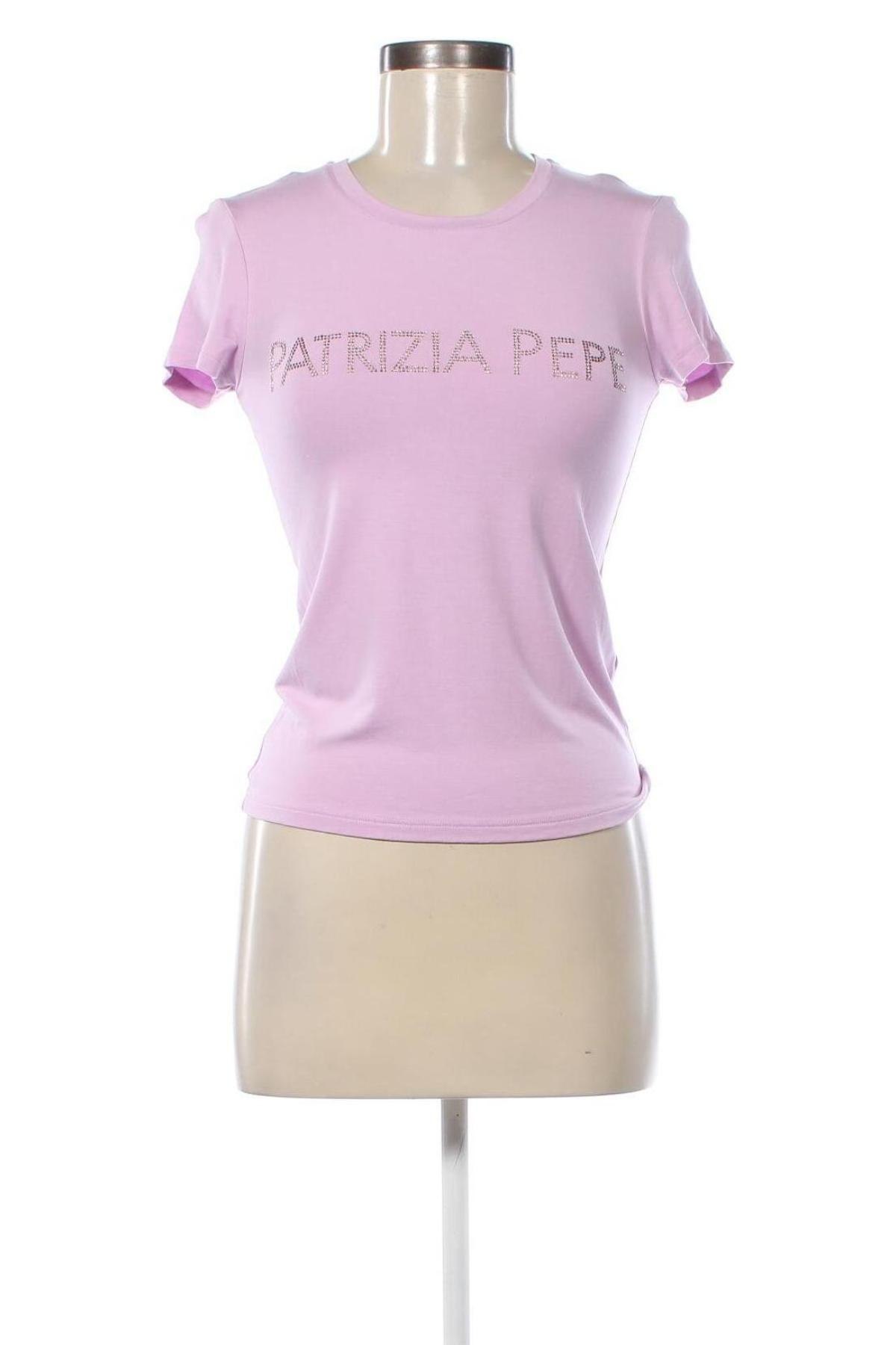 Damski T-shirt Patrizia Pepe, Rozmiar XS, Kolor Fioletowy, Cena 254,99 zł