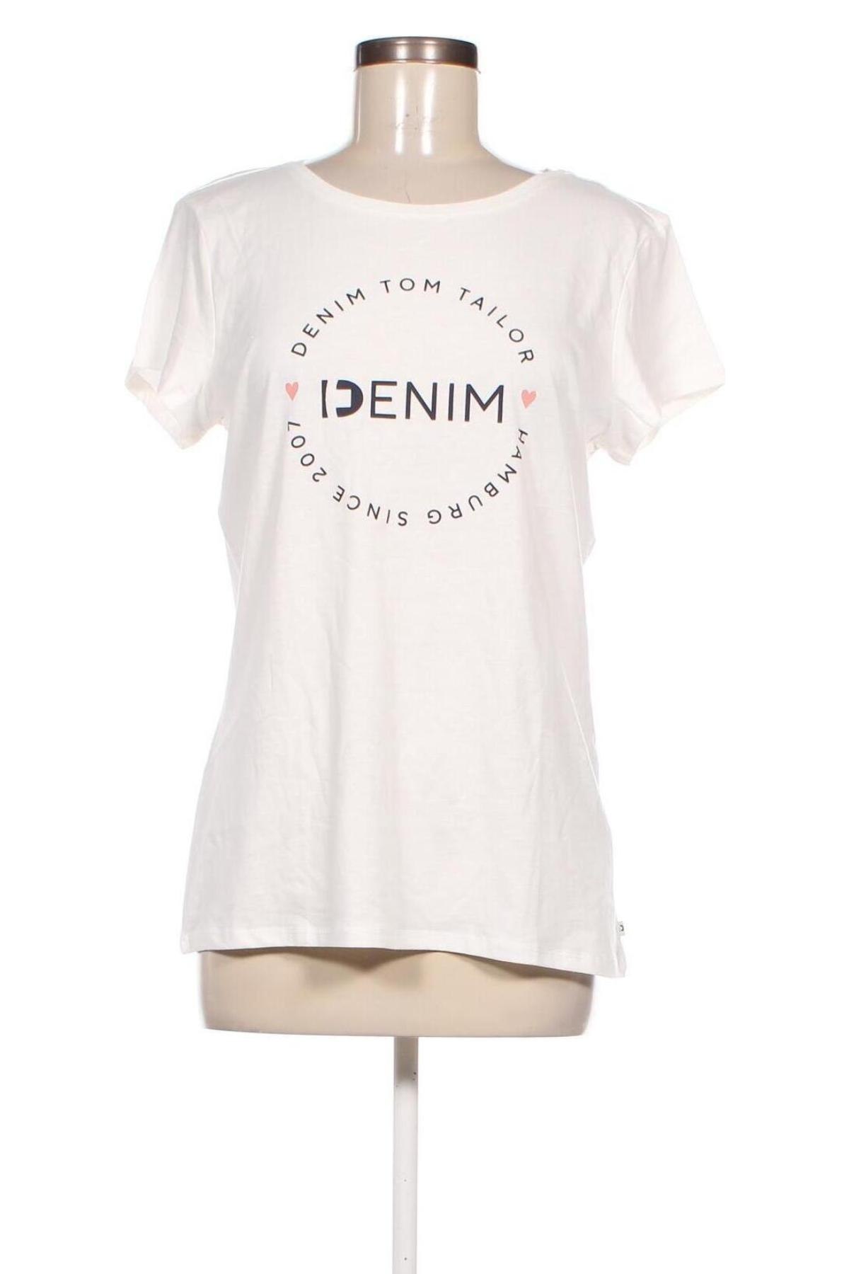 Damen T-Shirt Tom Tailor, Größe XL, Farbe Weiß, Preis 11,49 €