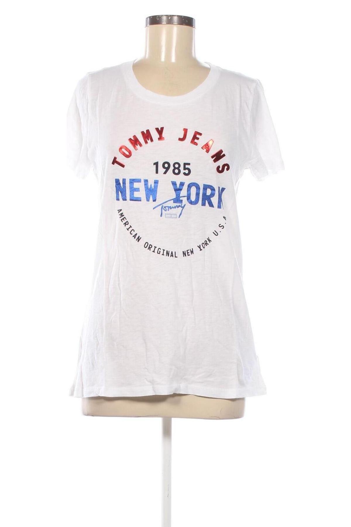 Γυναικείο t-shirt Tommy Jeans, Μέγεθος M, Χρώμα Λευκό, Τιμή 29,99 €