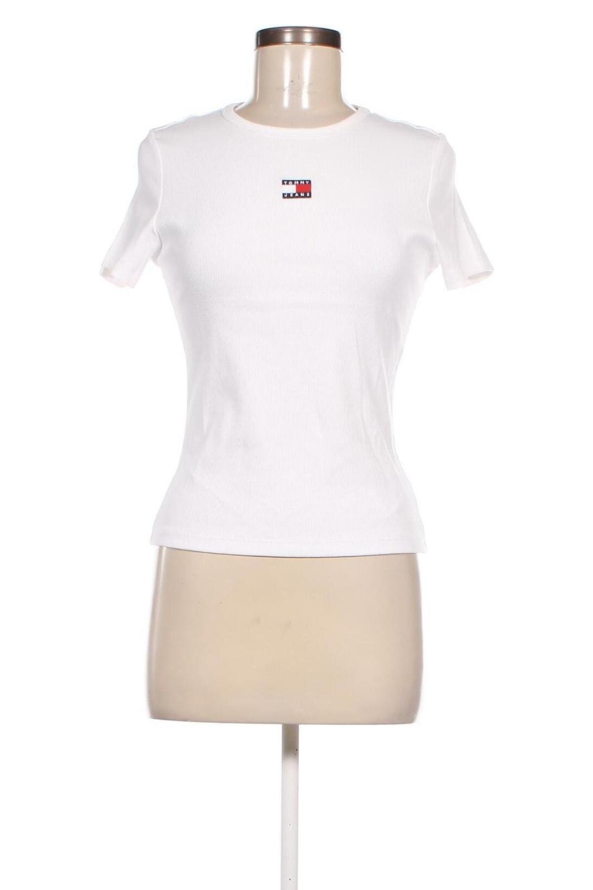 Γυναικείο t-shirt Tommy Jeans, Μέγεθος L, Χρώμα Λευκό, Τιμή 29,99 €