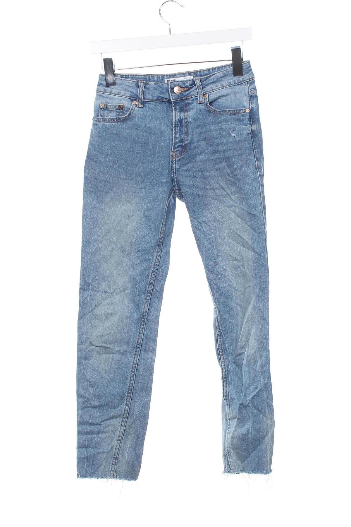 Damskie jeansy Bershka, Rozmiar XXS, Kolor Niebieski, Cena 26,99 zł