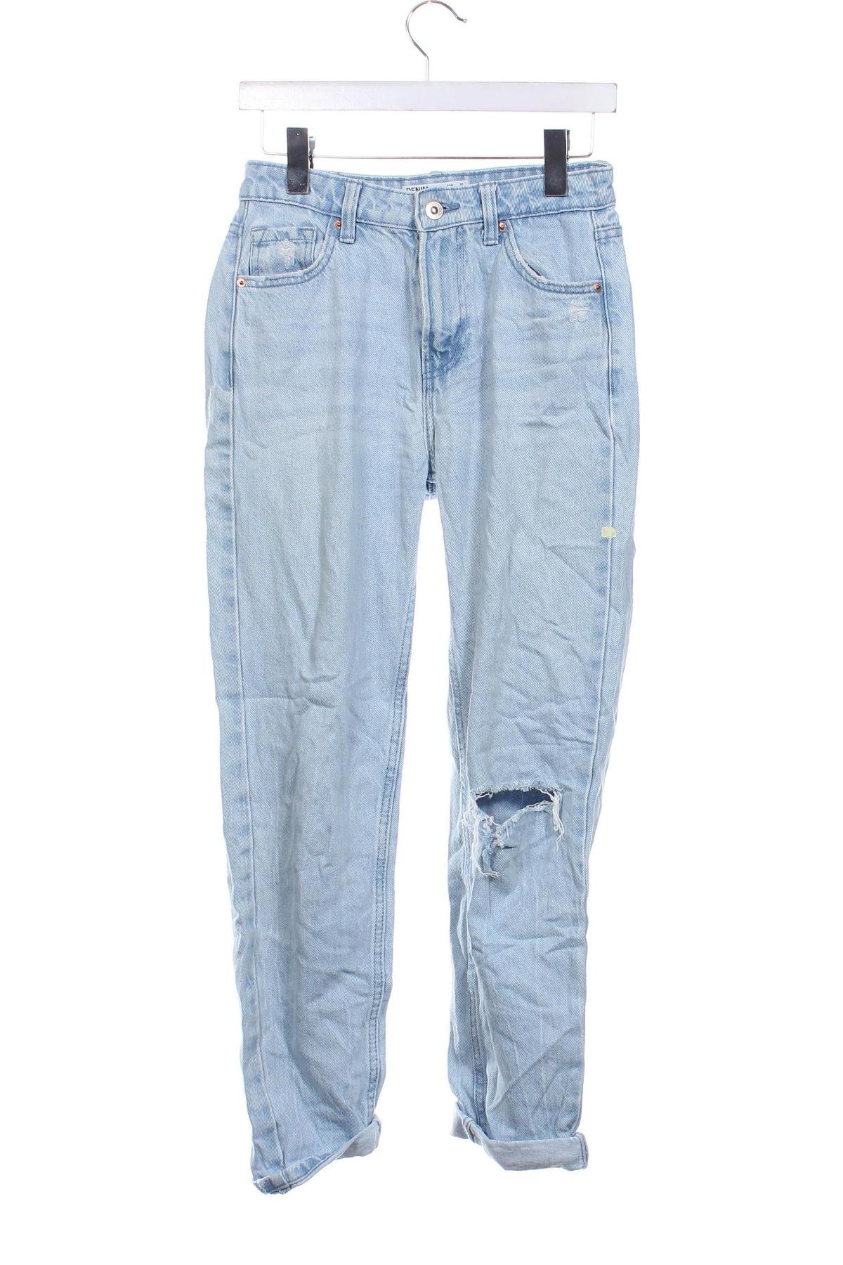 Damskie jeansy Bershka, Rozmiar XXS, Kolor Niebieski, Cena 16,99 zł