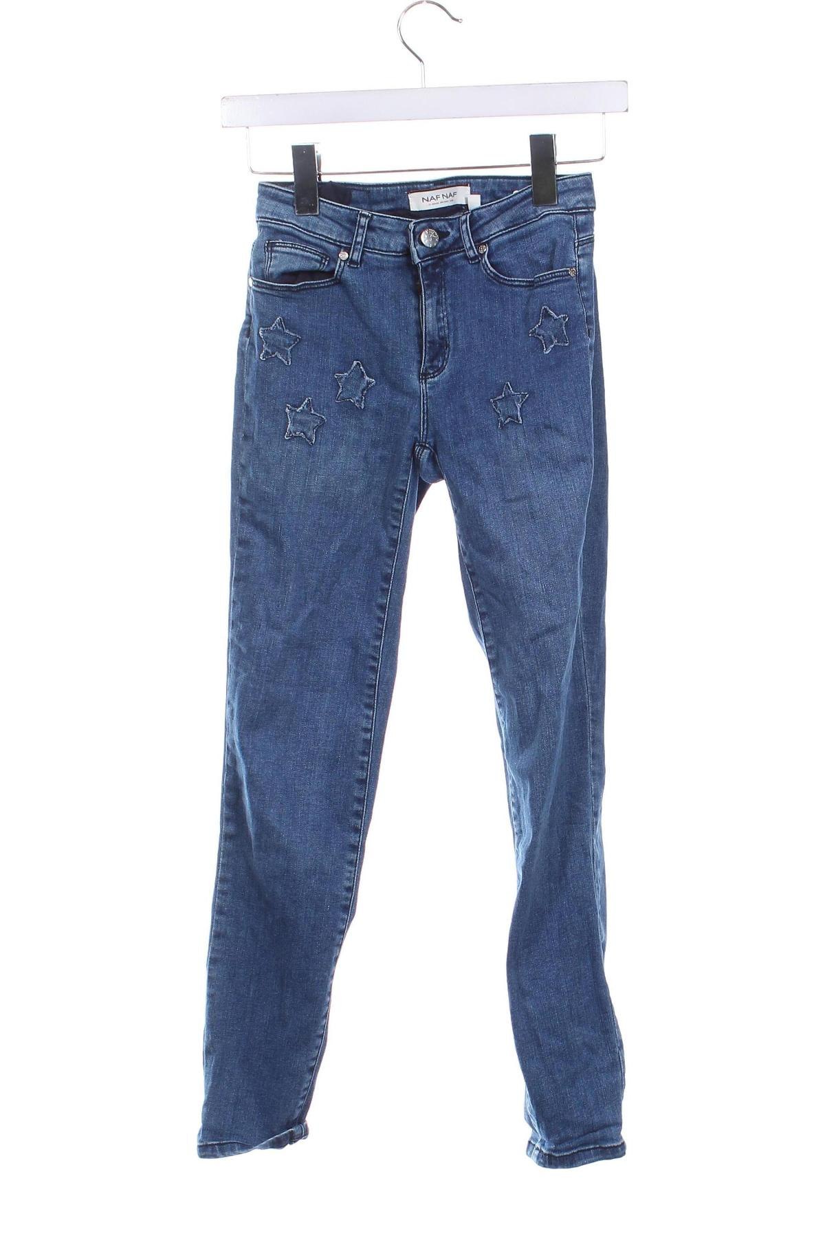 Damskie jeansy Naf Naf, Rozmiar XS, Kolor Niebieski, Cena 37,99 zł