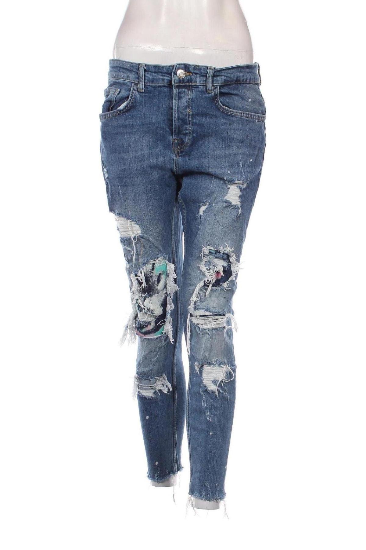 Damen Jeans Zara, Größe L, Farbe Blau, Preis 18,99 €