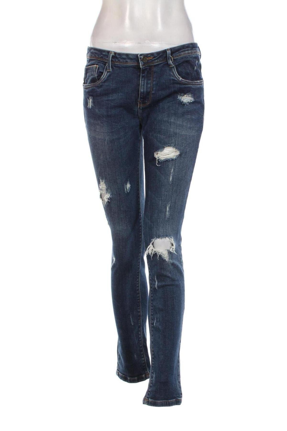 Damskie jeansy Zara Trafaluc, Rozmiar M, Kolor Niebieski, Cena 18,99 zł