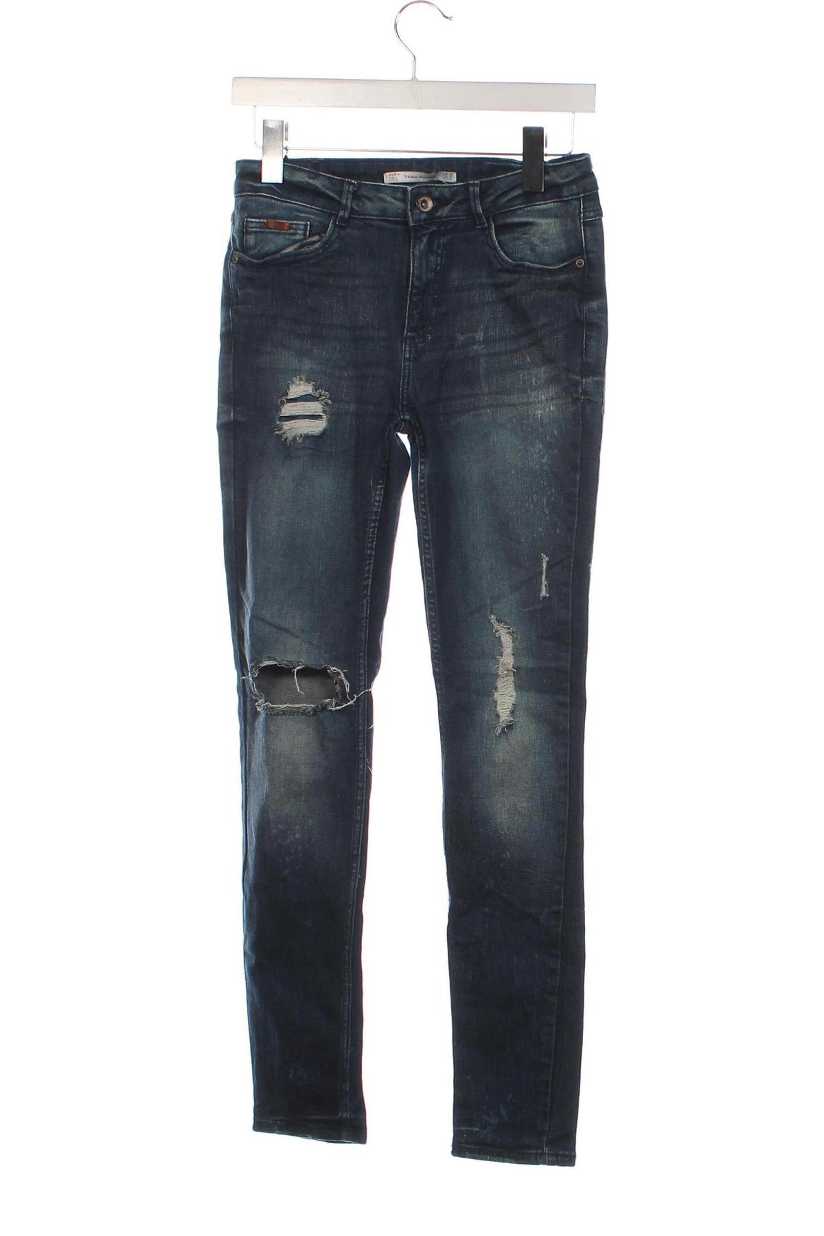 Damskie jeansy Zara Trafaluc, Rozmiar M, Kolor Niebieski, Cena 36,99 zł