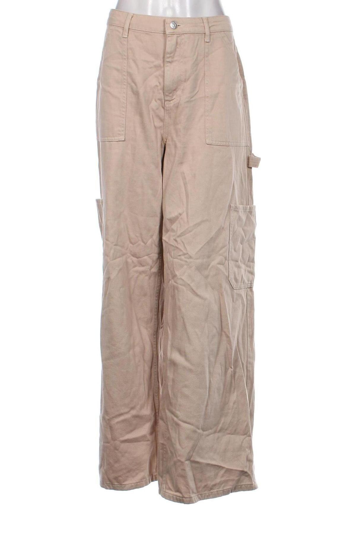 Damenhose NA-KD, Größe M, Farbe Beige, Preis 5,99 €