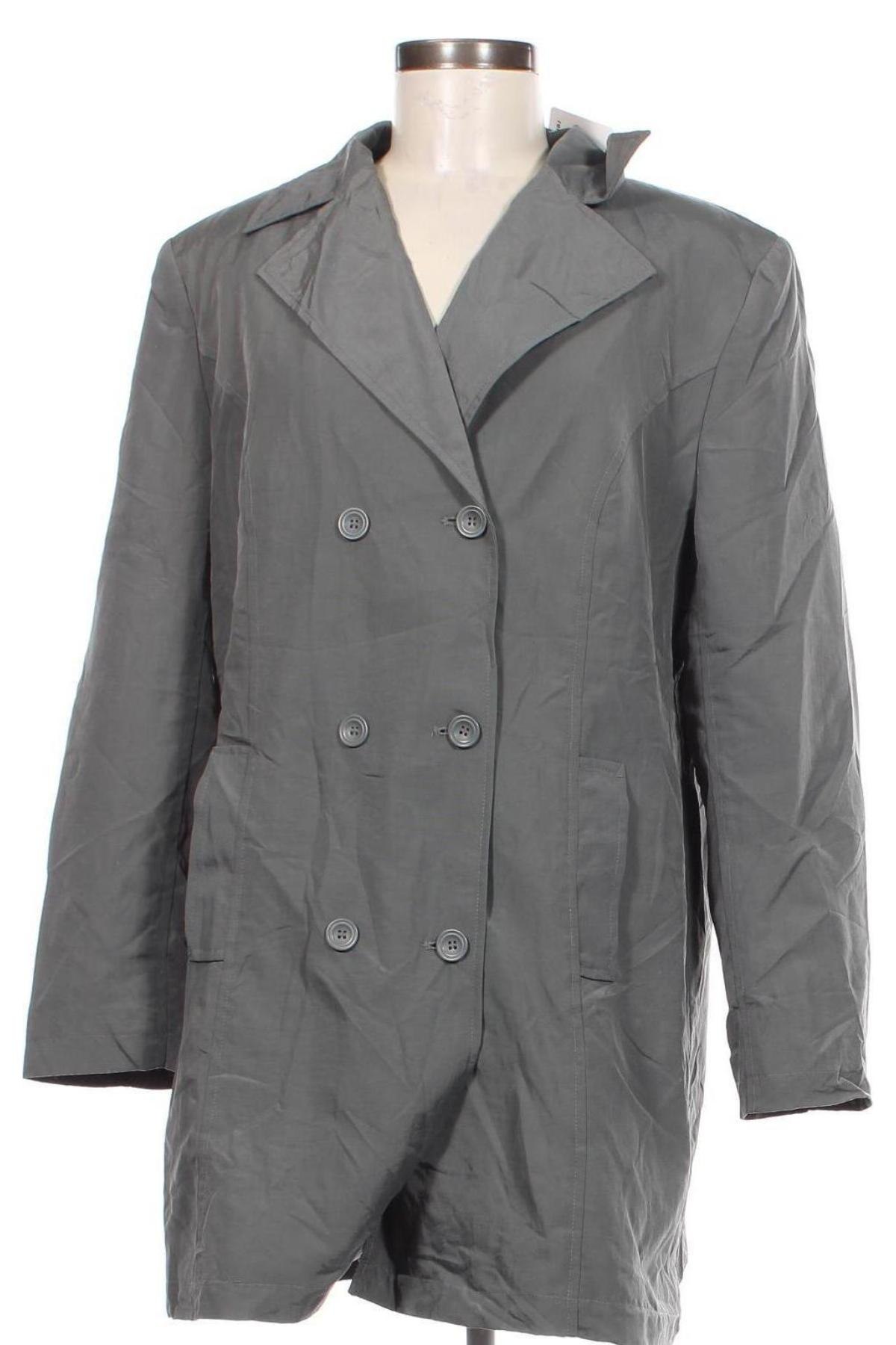 Damen Trenchcoat, Größe XL, Farbe Grau, Preis 9,49 €