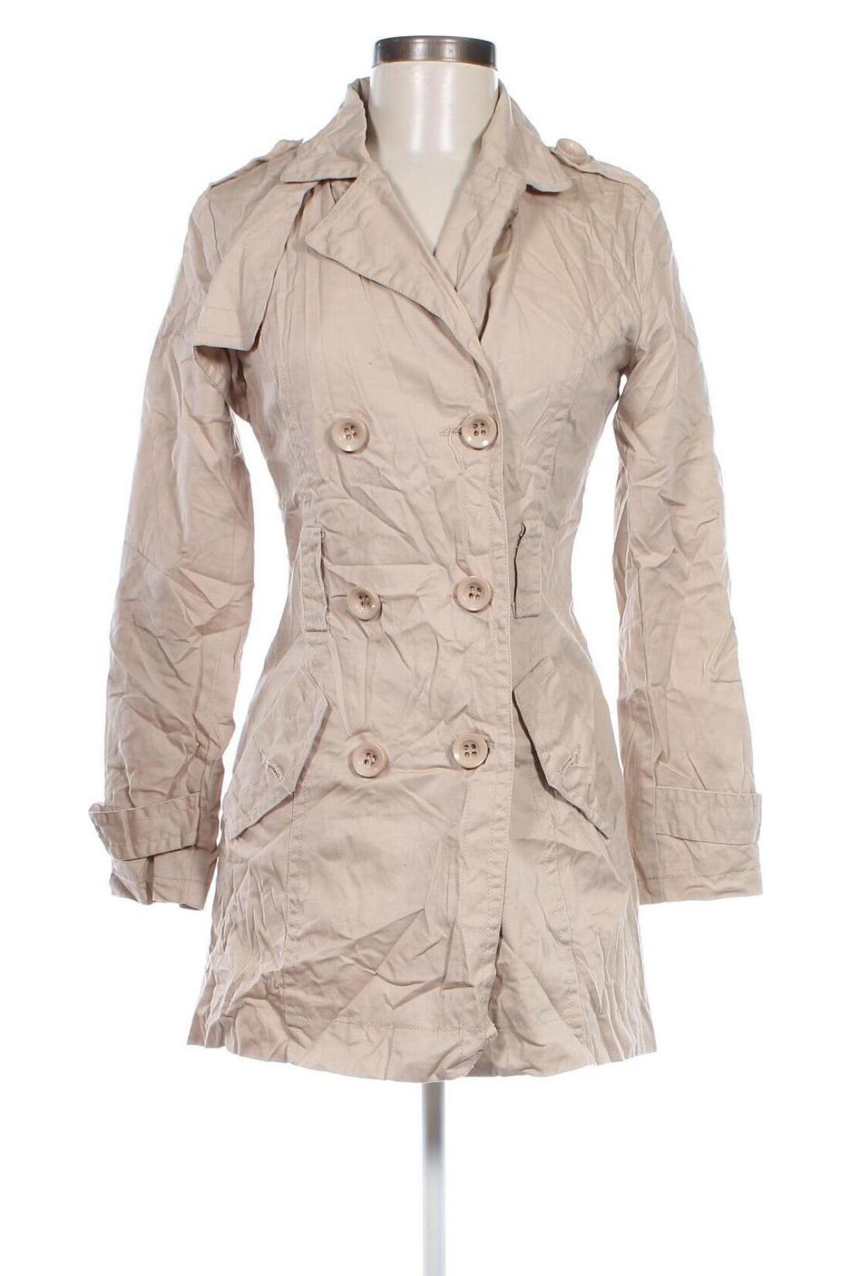 Damen Trenchcoat, Größe S, Farbe Beige, Preis 13,79 €