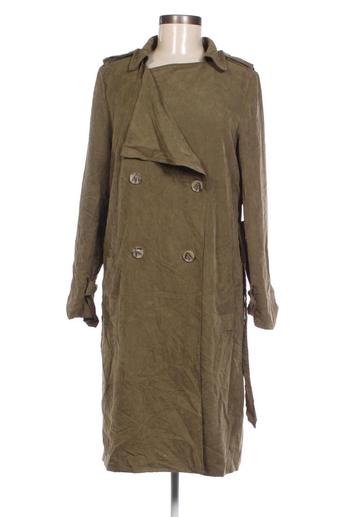 Damen Trench Coat K.zell, Größe L, Farbe Grün, Preis € 6,99