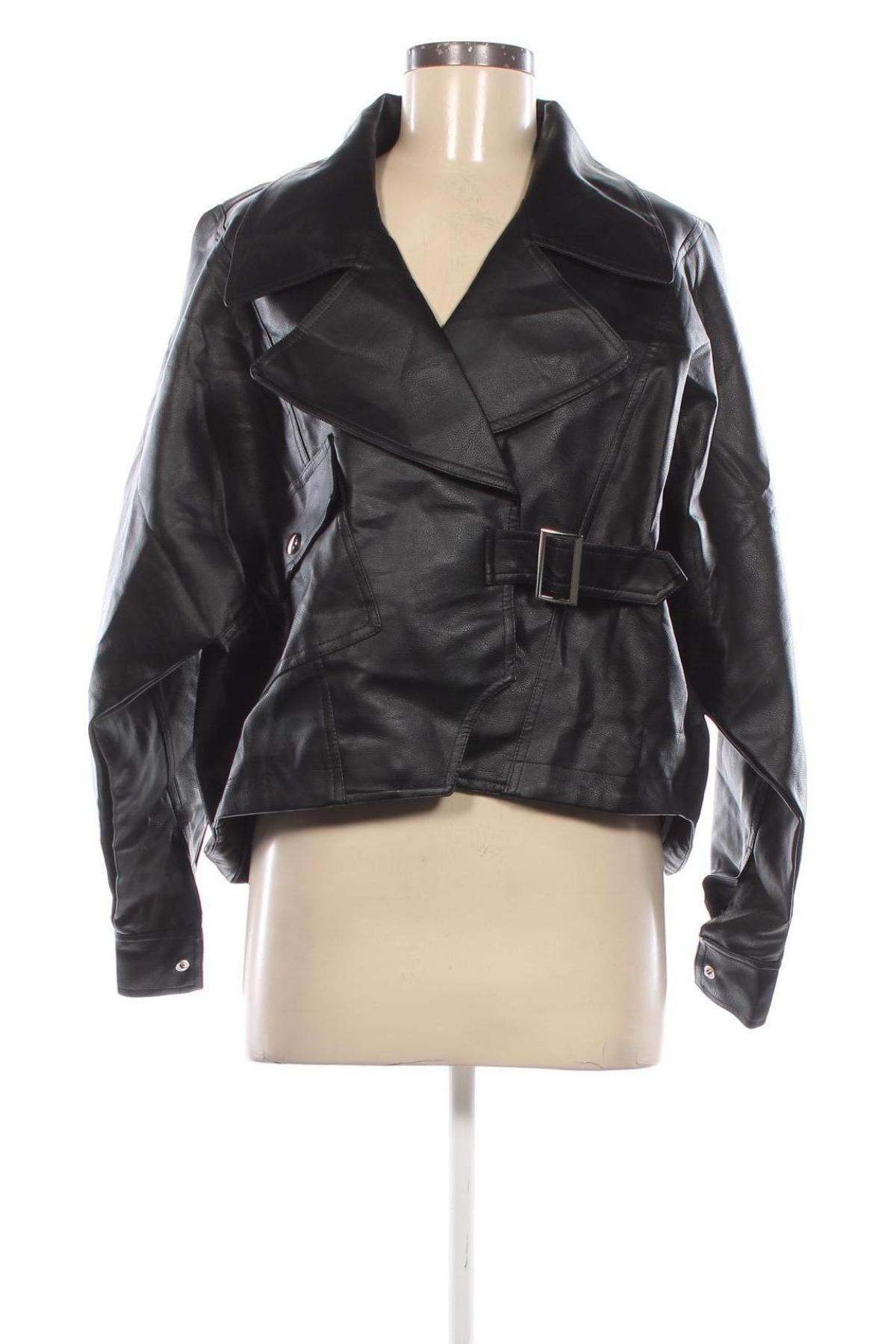 Damen Lederjacke, Größe M, Farbe Schwarz, Preis 16,99 €