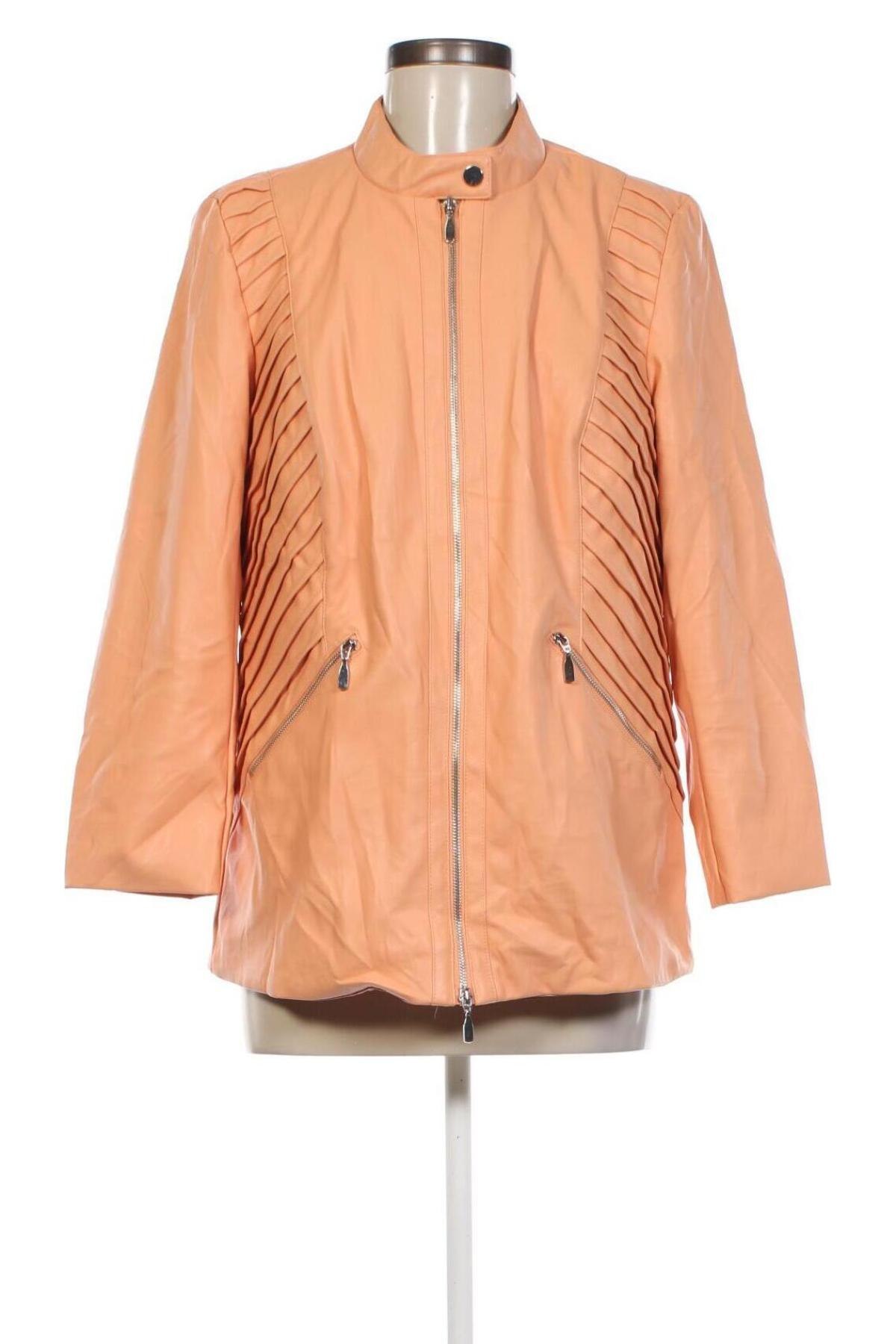 Damen Lederjacke Helena Vera, Größe L, Farbe Orange, Preis € 15,49