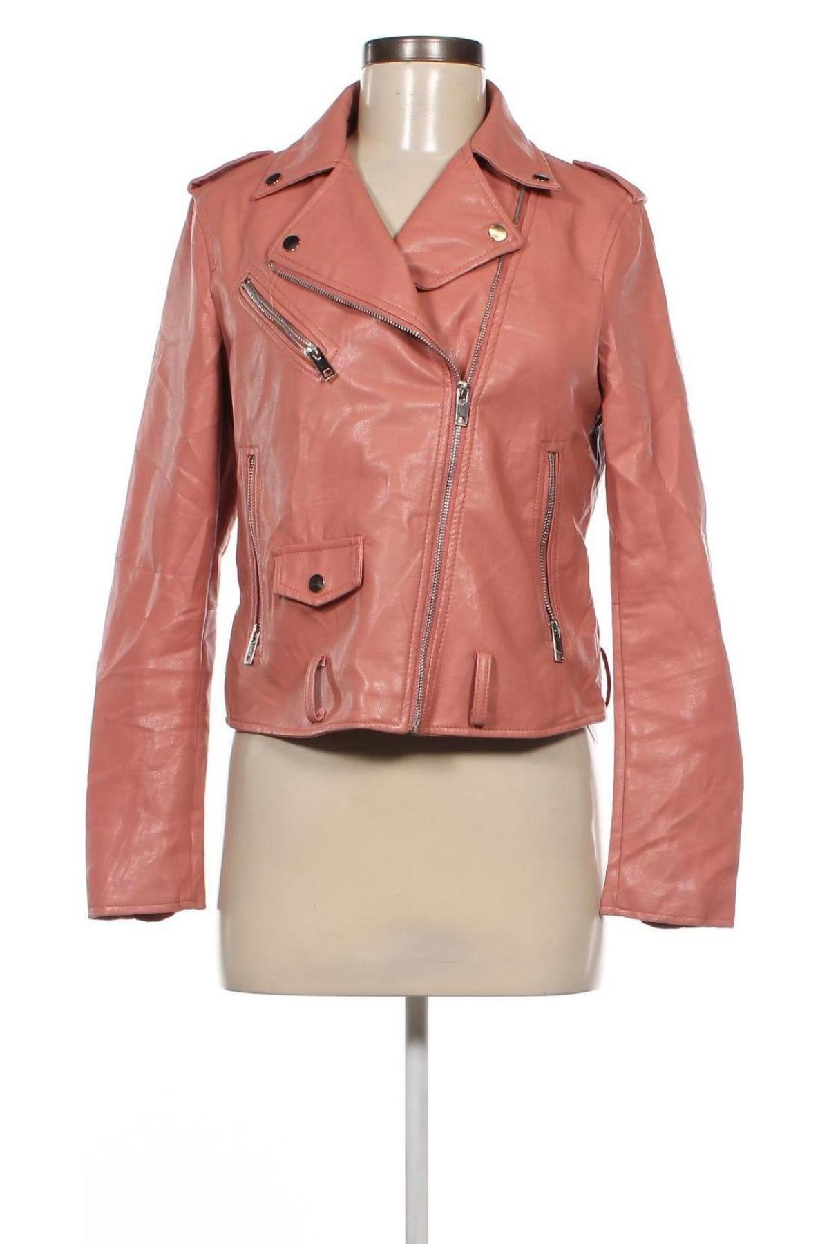 Damen Lederjacke Piazza Italia, Größe M, Farbe Rosa, Preis 16,99 €