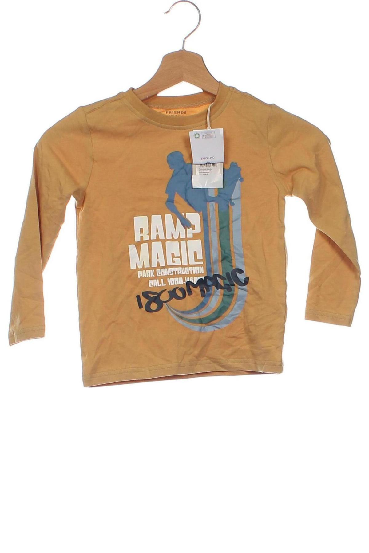 Kinder Shirt Friends, Größe 3-4y/ 104-110 cm, Farbe Gelb, Preis 5,99 €