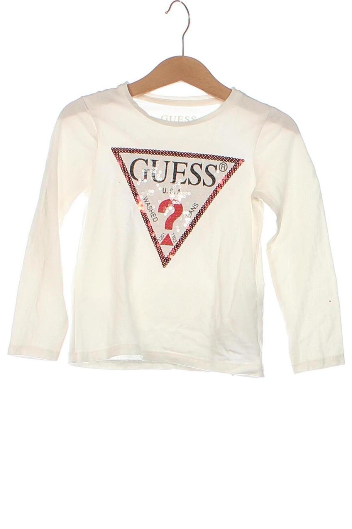 Παιδική μπλούζα Guess, Μέγεθος 2-3y/ 98-104 εκ., Χρώμα Λευκό, Τιμή 20,29 €