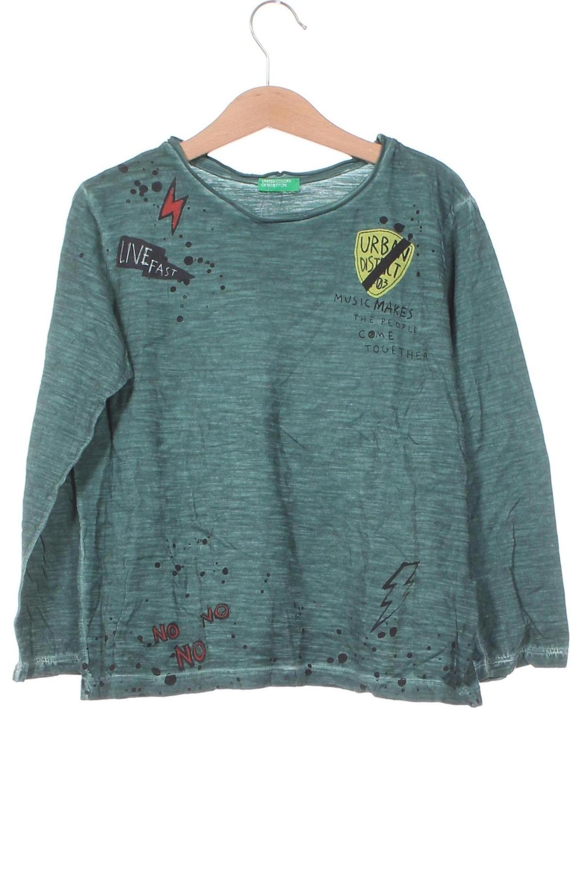 Kinder Shirt United Colors Of Benetton, Größe 6-7y/ 122-128 cm, Farbe Grün, Preis 16,29 €