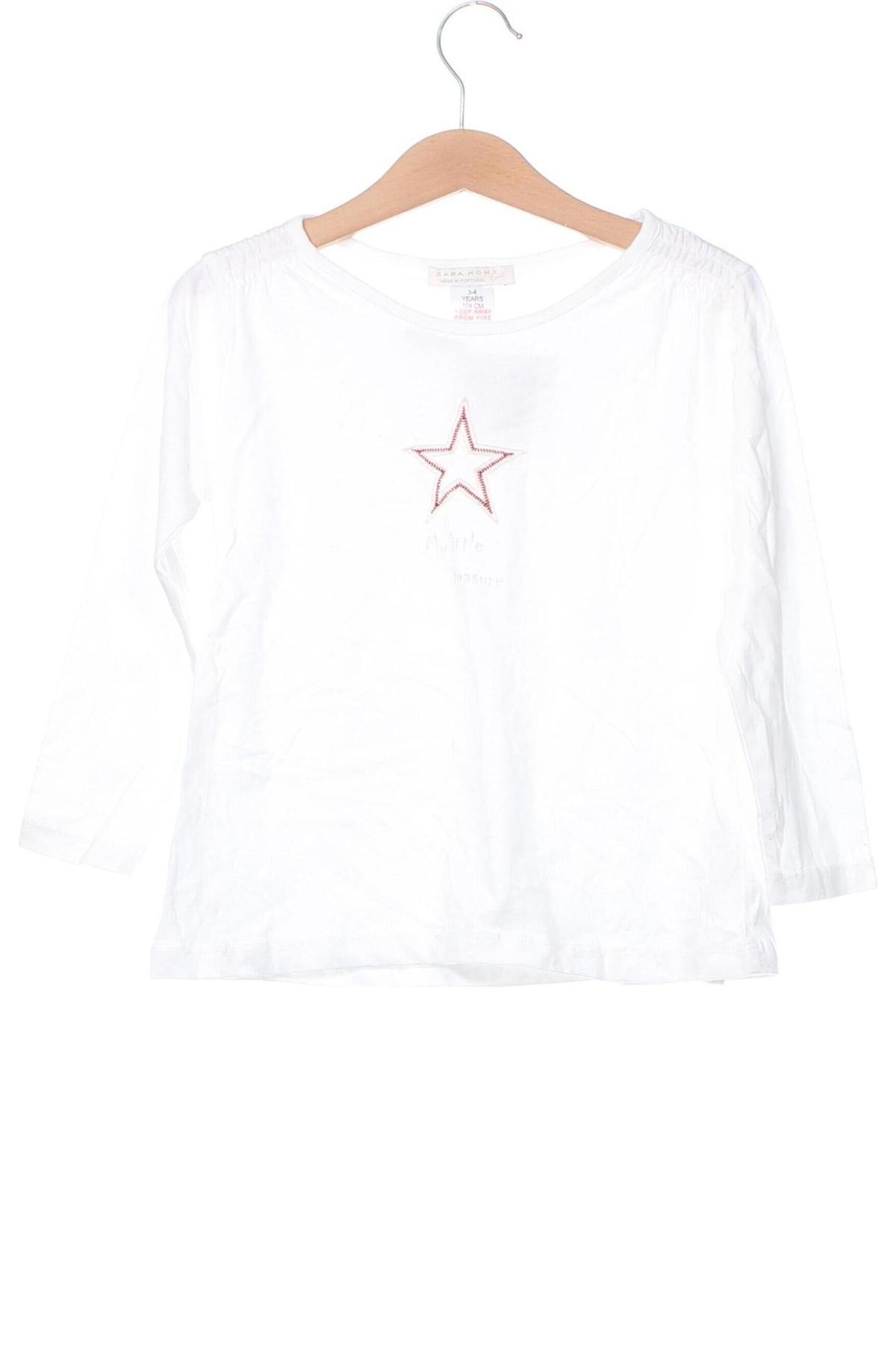 Kinder Shirt Zara, Größe 3-4y/ 104-110 cm, Farbe Weiß, Preis € 9,99