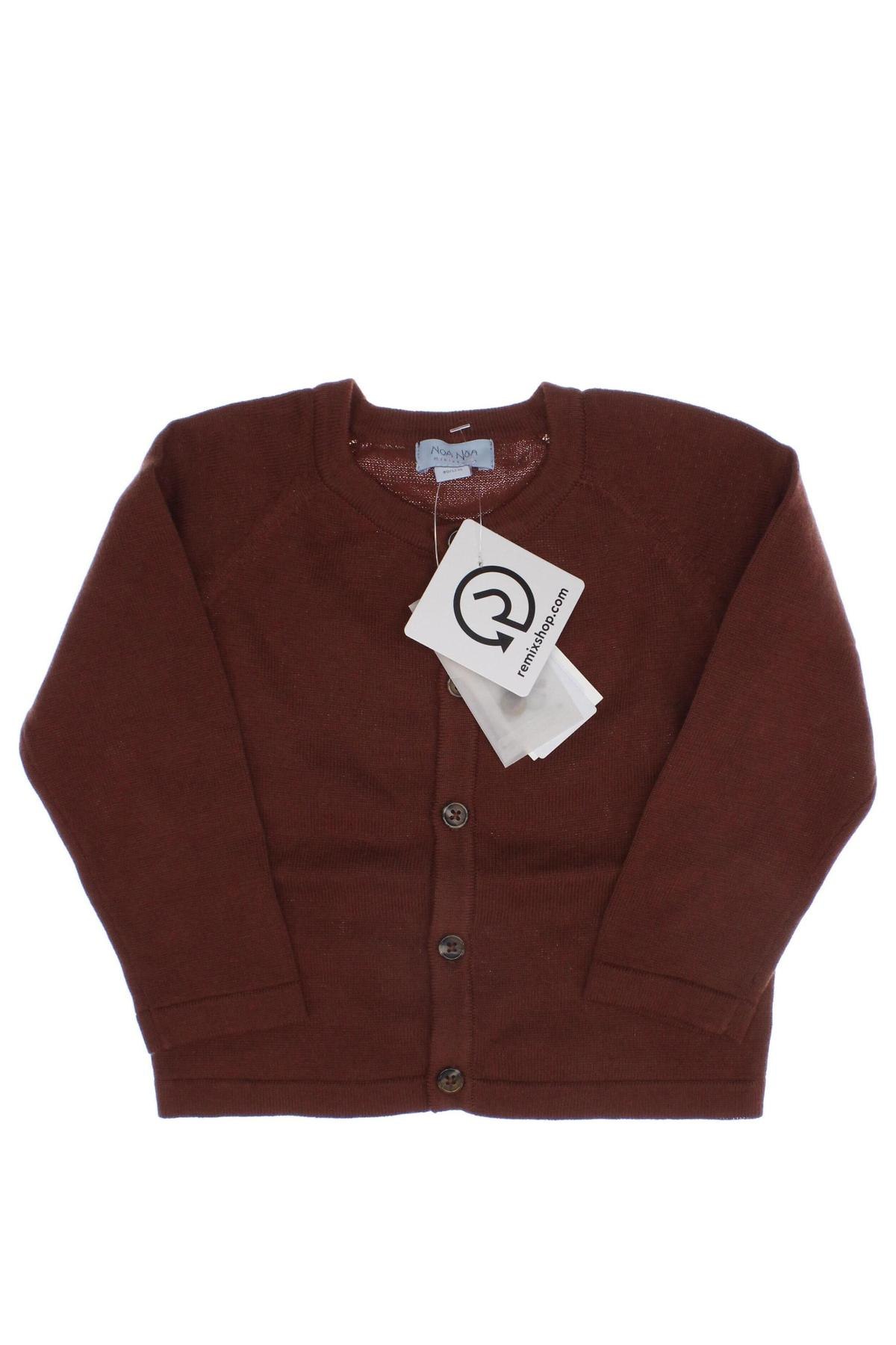 Kinder Strickjacke Noa Noa, Größe 9-12m/ 74-80 cm, Farbe Braun, Preis € 10,49