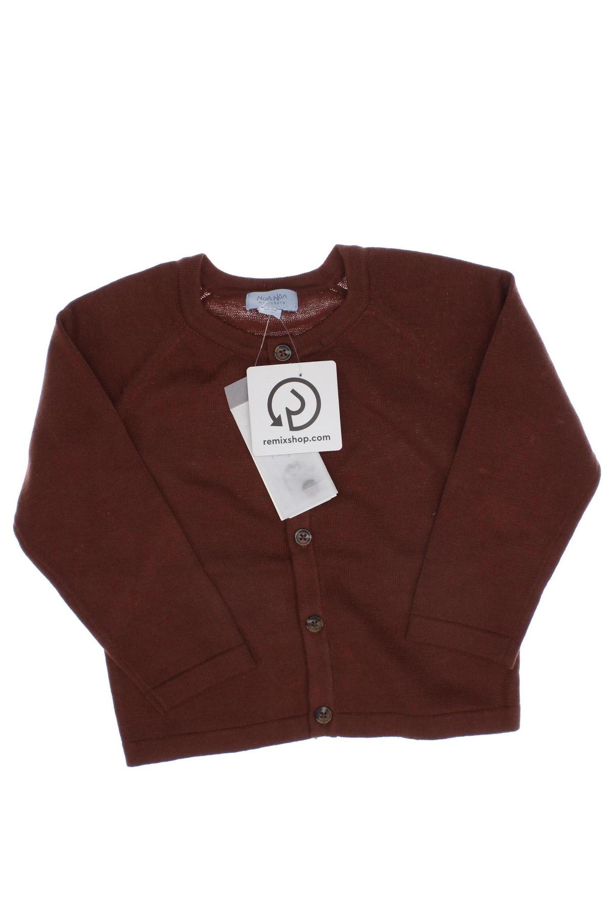 Kinder Strickjacke Noa Noa, Größe 12-18m/ 80-86 cm, Farbe Braun, Preis 14,29 €