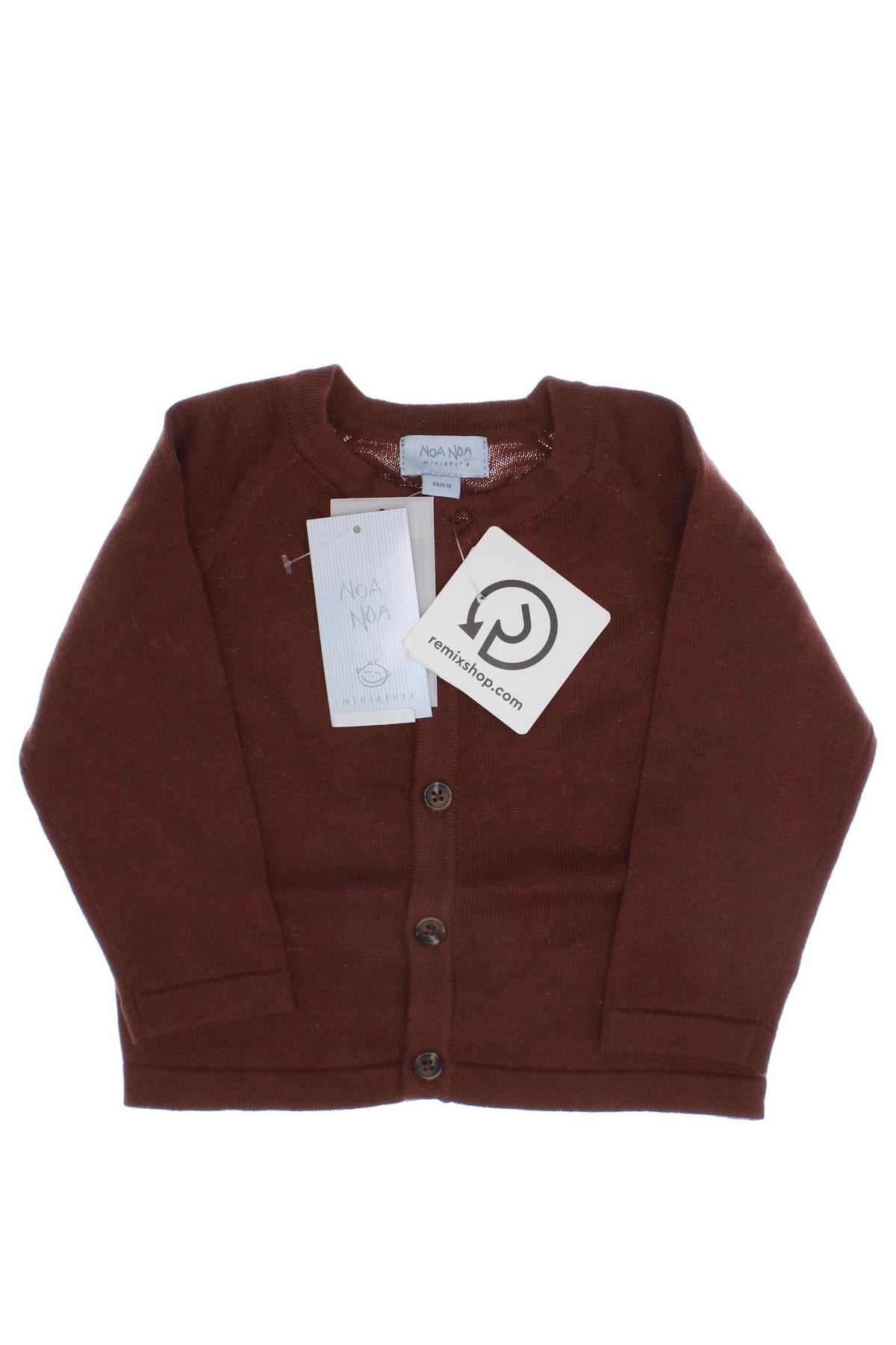 Kinder Strickjacke Noa Noa, Größe 3-6m/ 62-68 cm, Farbe Braun, Preis € 10,49