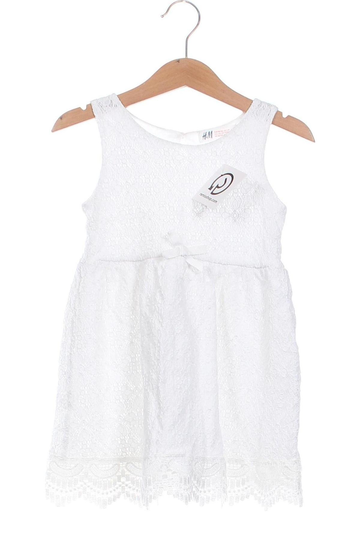 Kinderkleid H&M, Größe 2-3y/ 98-104 cm, Farbe Weiß, Preis € 12,85