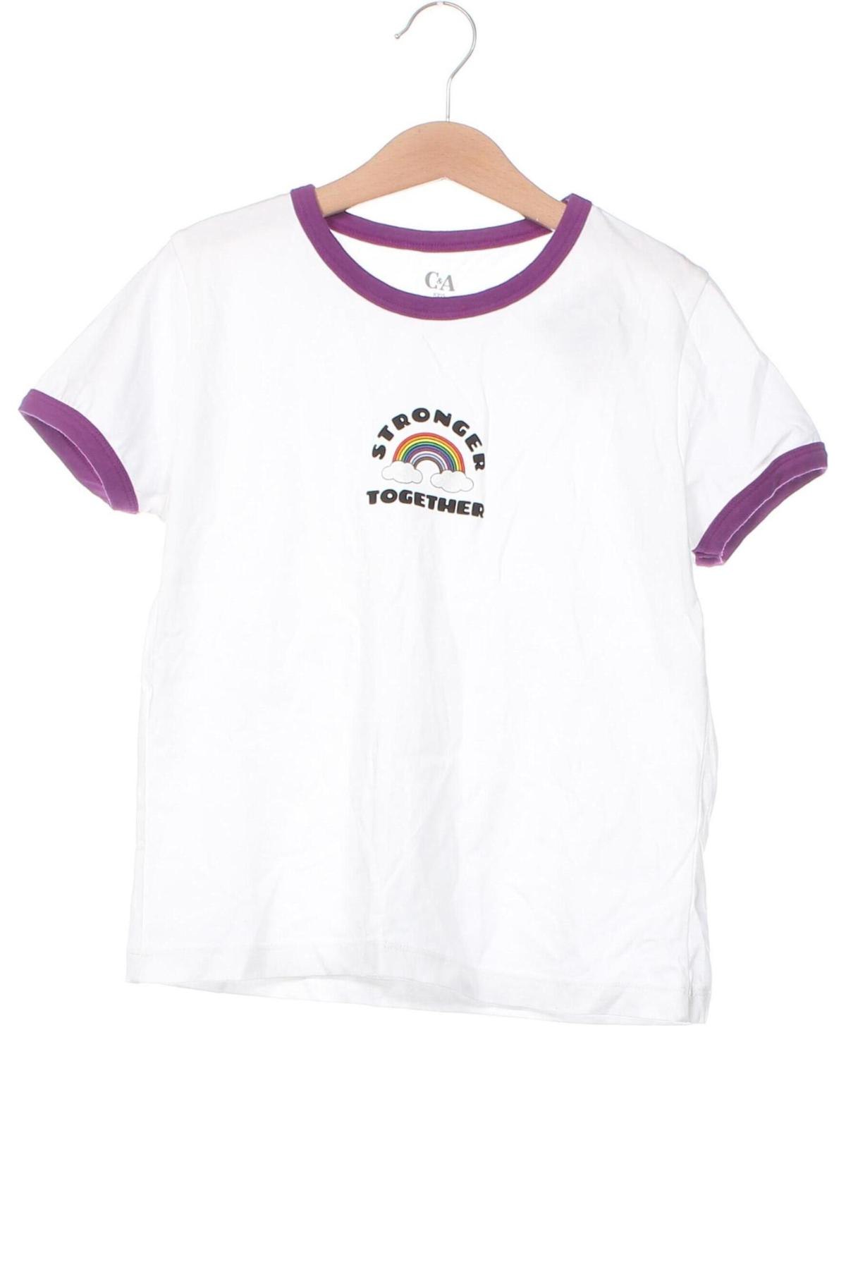 Kinder T-Shirt C&A, Größe 10-11y/ 146-152 cm, Farbe Weiß, Preis € 3,99