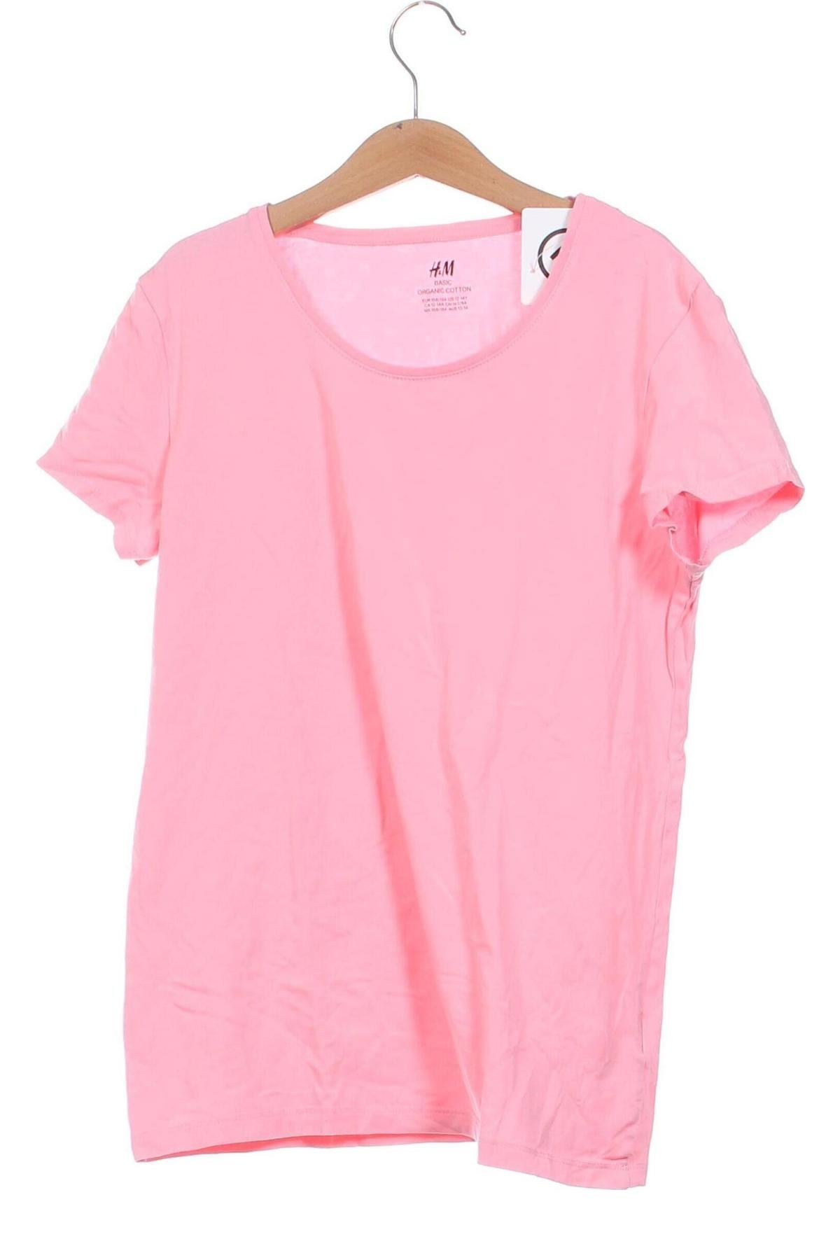 Dziecięcy T-shirt H&M, Rozmiar 12-13y/ 158-164 cm, Kolor Różowy, Cena 12,99 zł