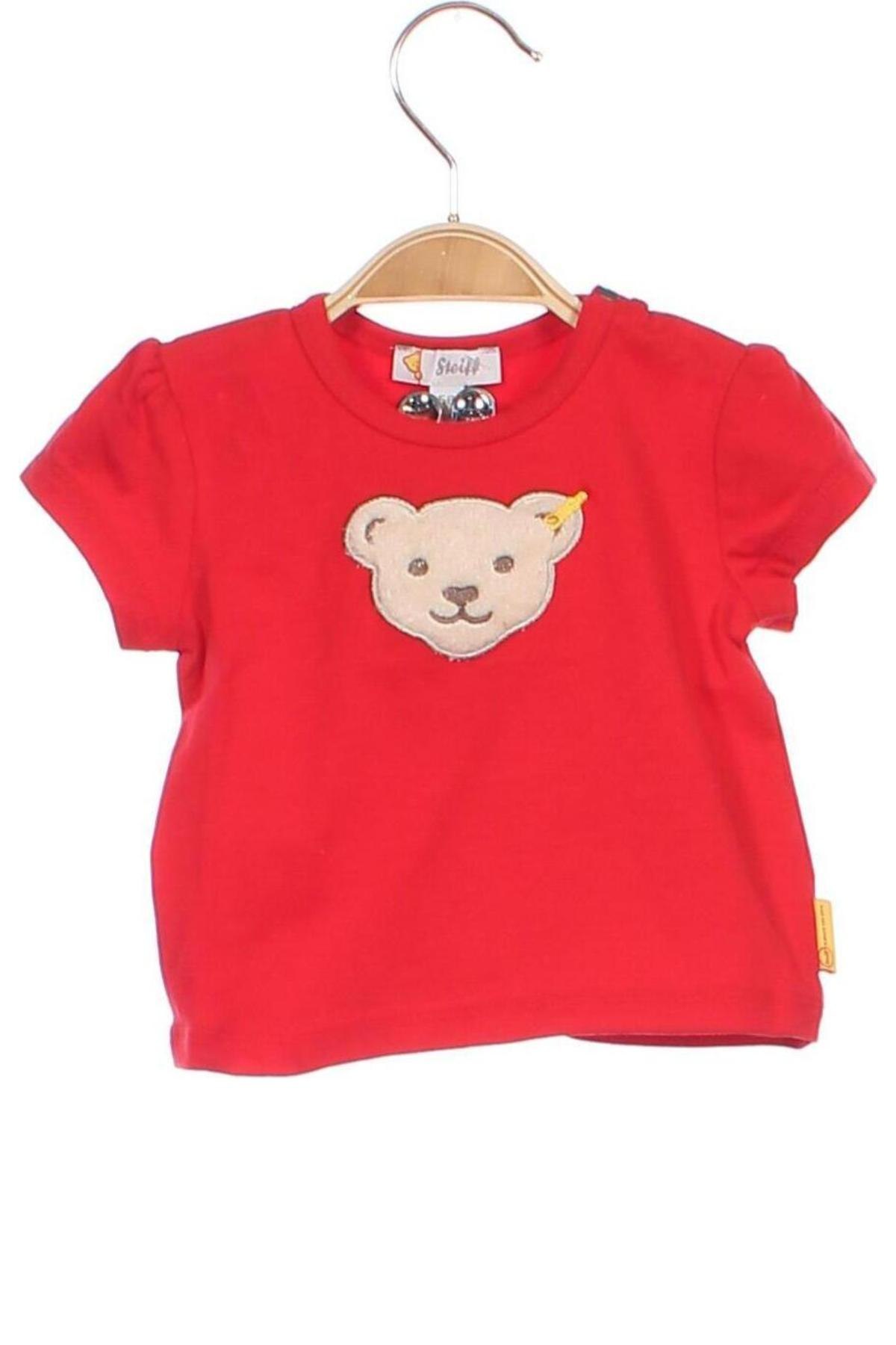 Kinder T-Shirt Steiff, Größe 1-2m/ 50-56 cm, Farbe Rot, Preis 7,99 €