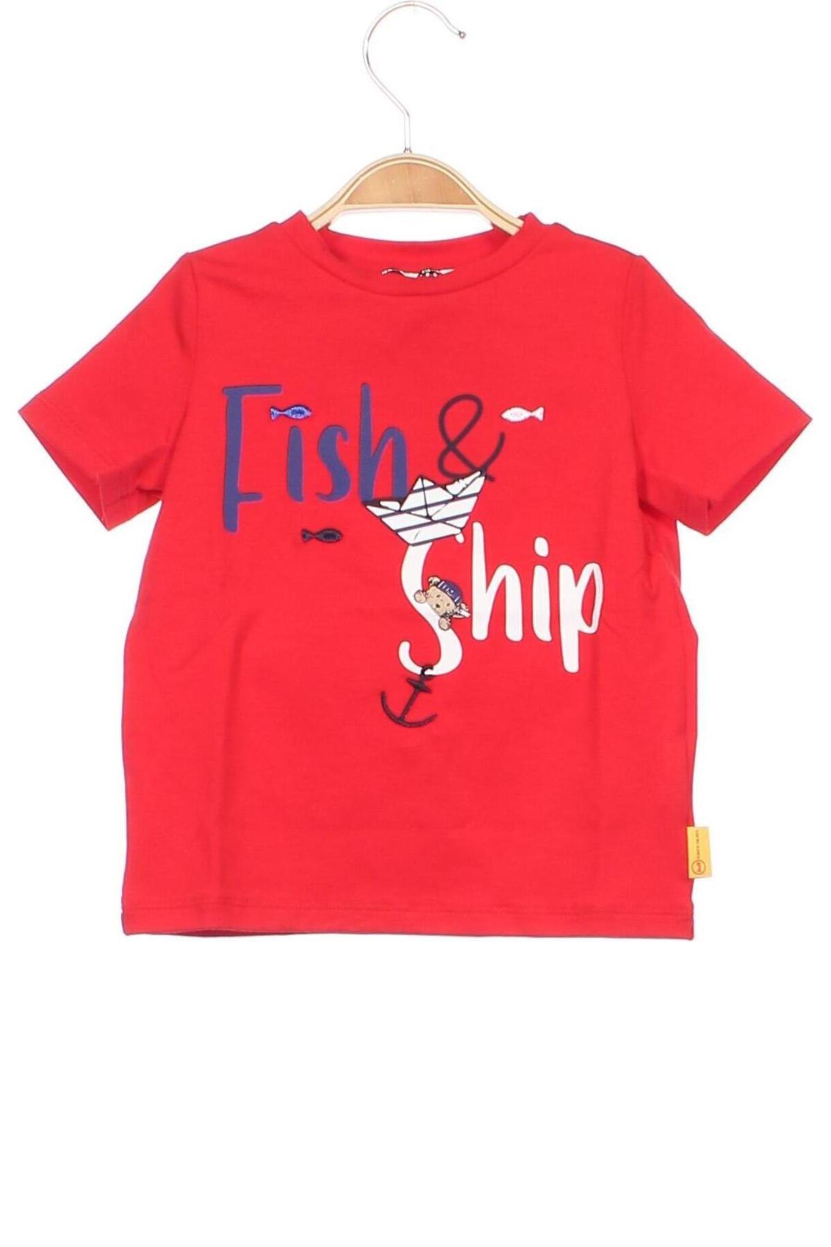 Kinder T-Shirt Steiff, Größe 18-24m/ 86-98 cm, Farbe Rot, Preis 7,49 €