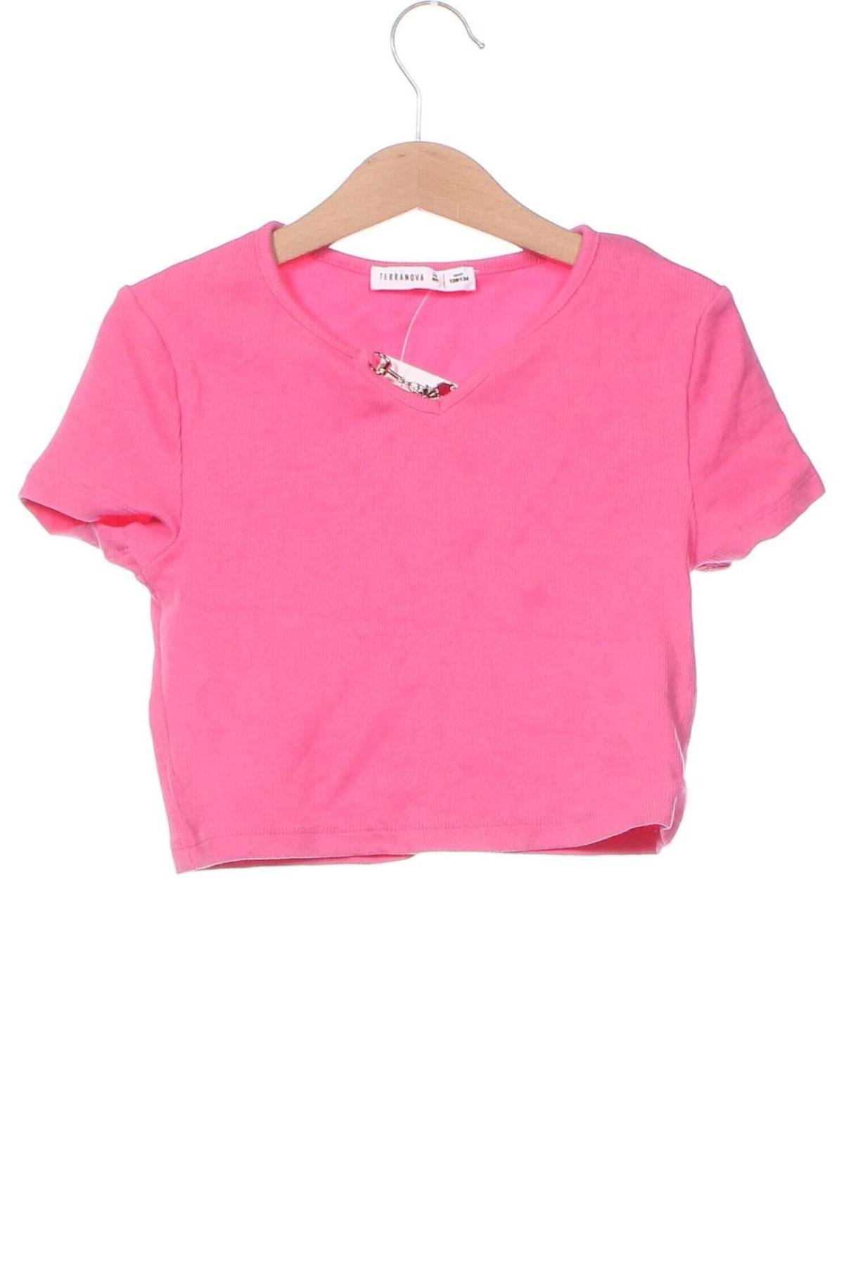 Kinder T-Shirt Terranova, Größe 7-8y/ 128-134 cm, Farbe Rosa, Preis 3,79 €