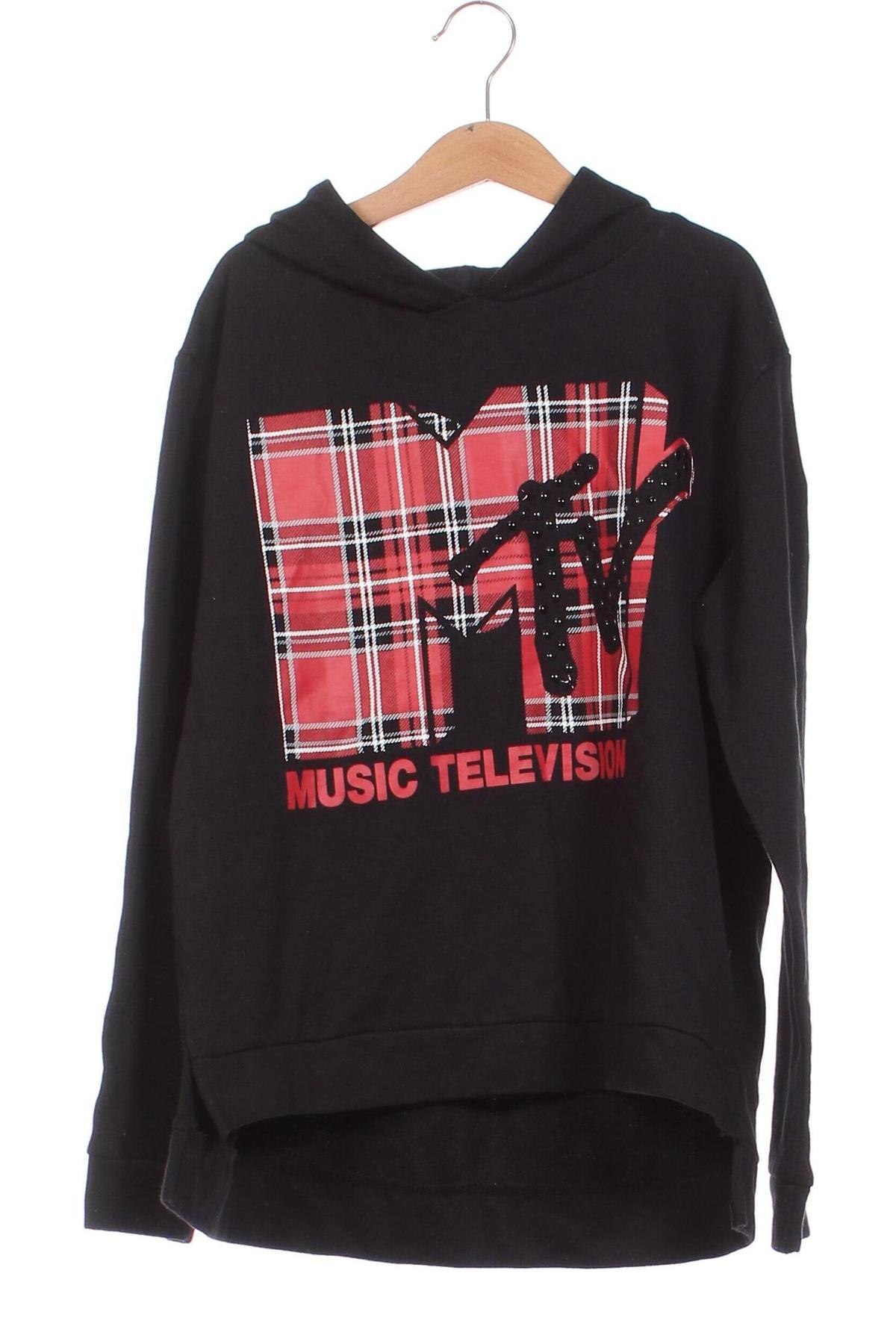 Gyerek sweatshirt Mtv, Méret 10-11y / 146-152 cm, Szín Fekete, Ár 3 829 Ft