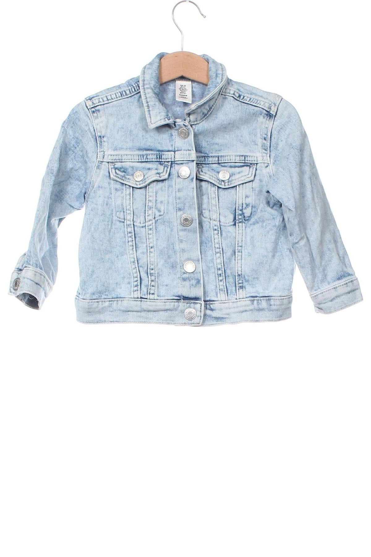 Kinder Jeansjacke H&M, Größe 2-3y/ 98-104 cm, Farbe Blau, Preis 25,29 €