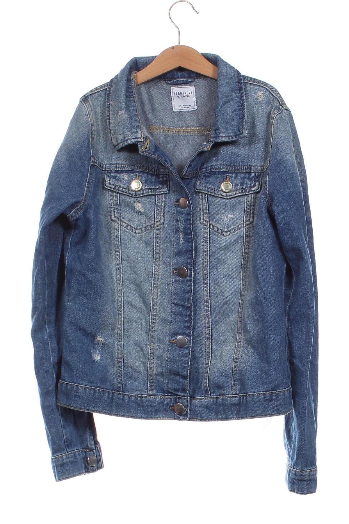 Kinder Jeansjacke Terranova, Größe 14-15y/ 168-170 cm, Farbe Blau, Preis 6,99 €